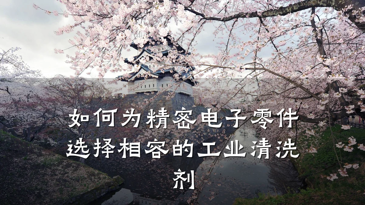 如何为精密电子零件选择相容的工业清洗剂