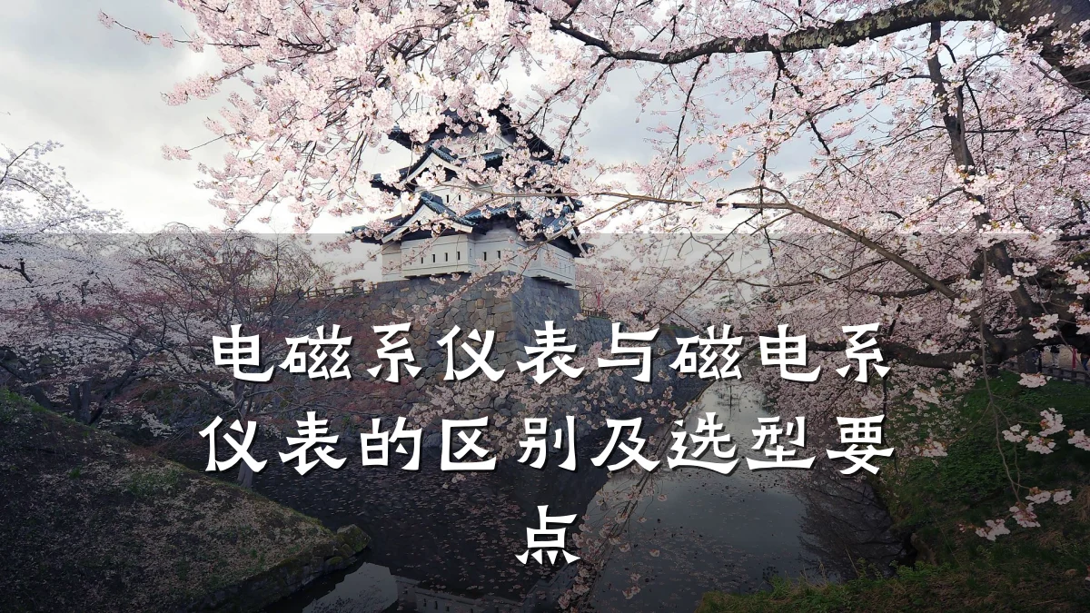 电磁系仪表与磁电系仪表的区别及选型要点