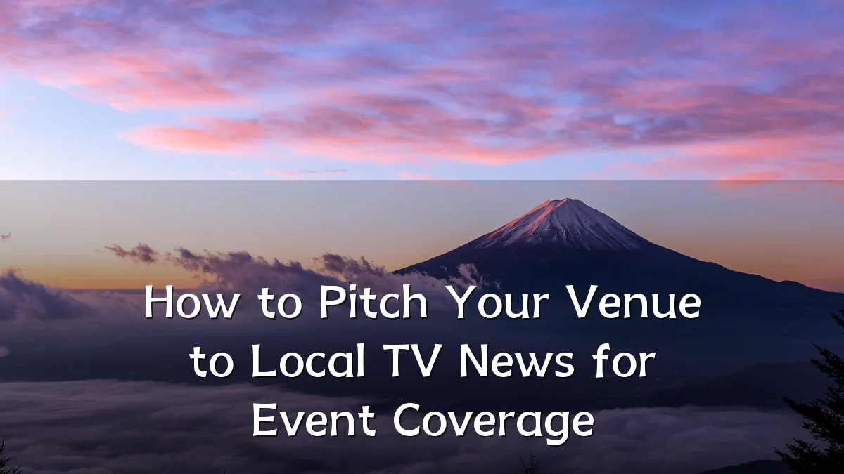 How to Pitch Your Venue to Local TV News for Event Coverage