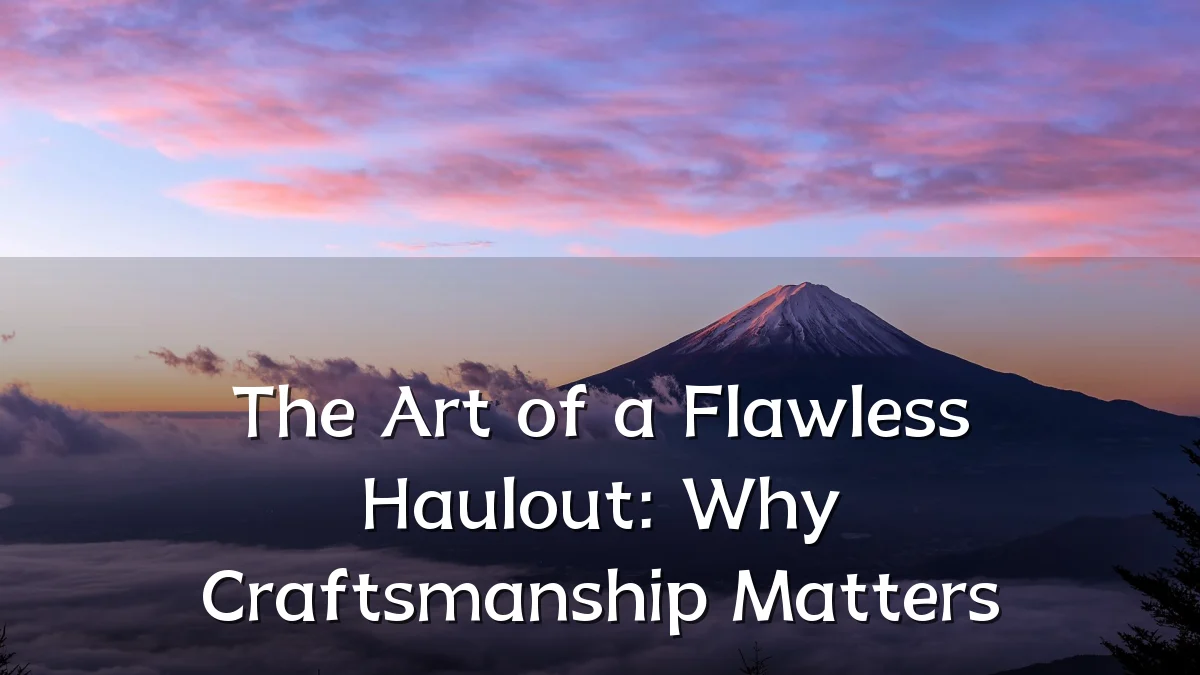 The Art of a Flawless Haulout: Why Craftsmanship Matters