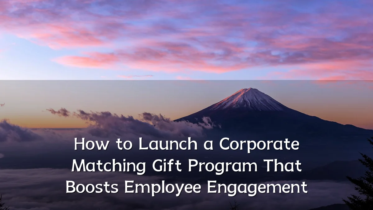 How to Launch a Corporate Matching Gift Program That Boosts Employee Engagement
