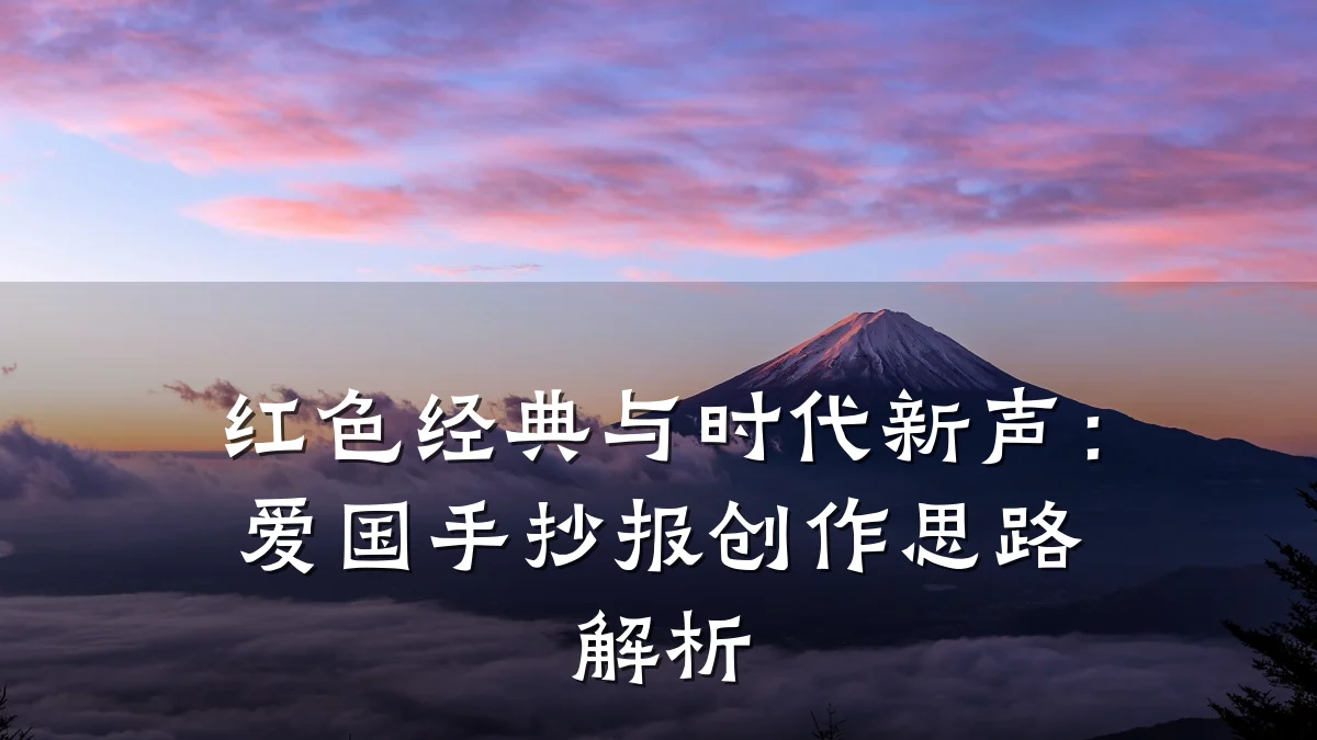 红色经典与时代新声：爱国手抄报创作思路解析
